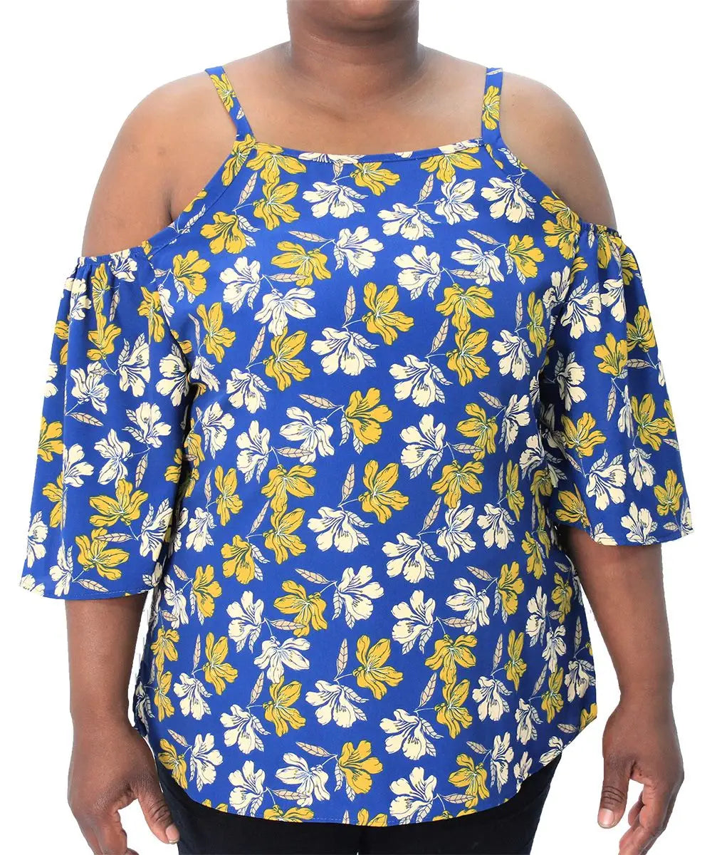Ladies Printed Cold Shoulder Top | R189.90 Eagle Clothing Plus Size Big & Tall