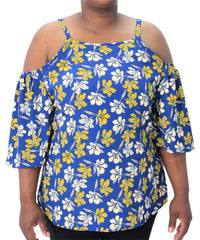 Ladies Printed Cold Shoulder Top | R189.90 Eagle Clothing Plus Size Big & Tall