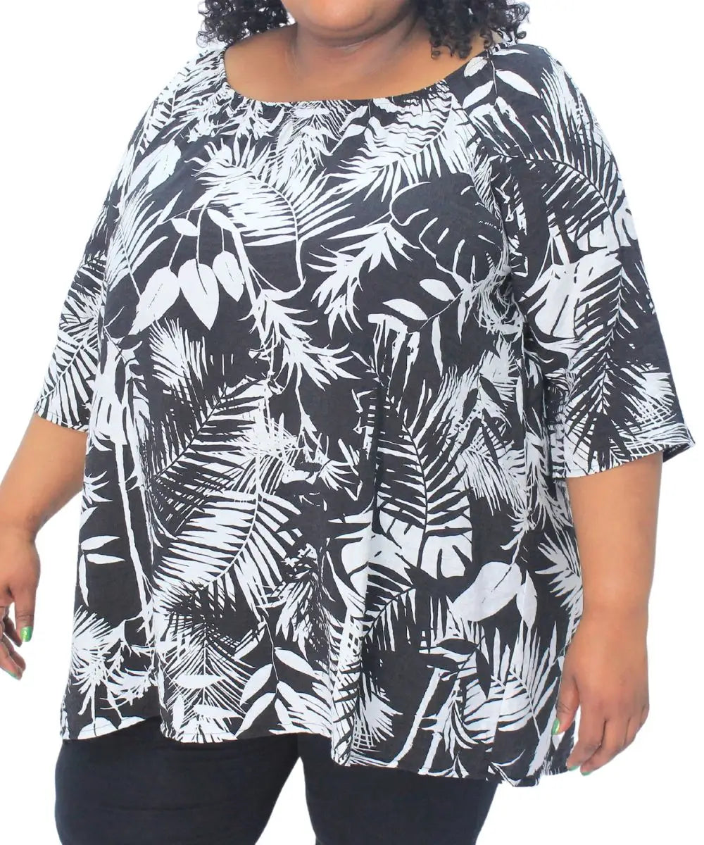 Ladies Printed Elasticated Neckline Tunic | R219.90 Eagle Clothing Plus Size Big & Tall
