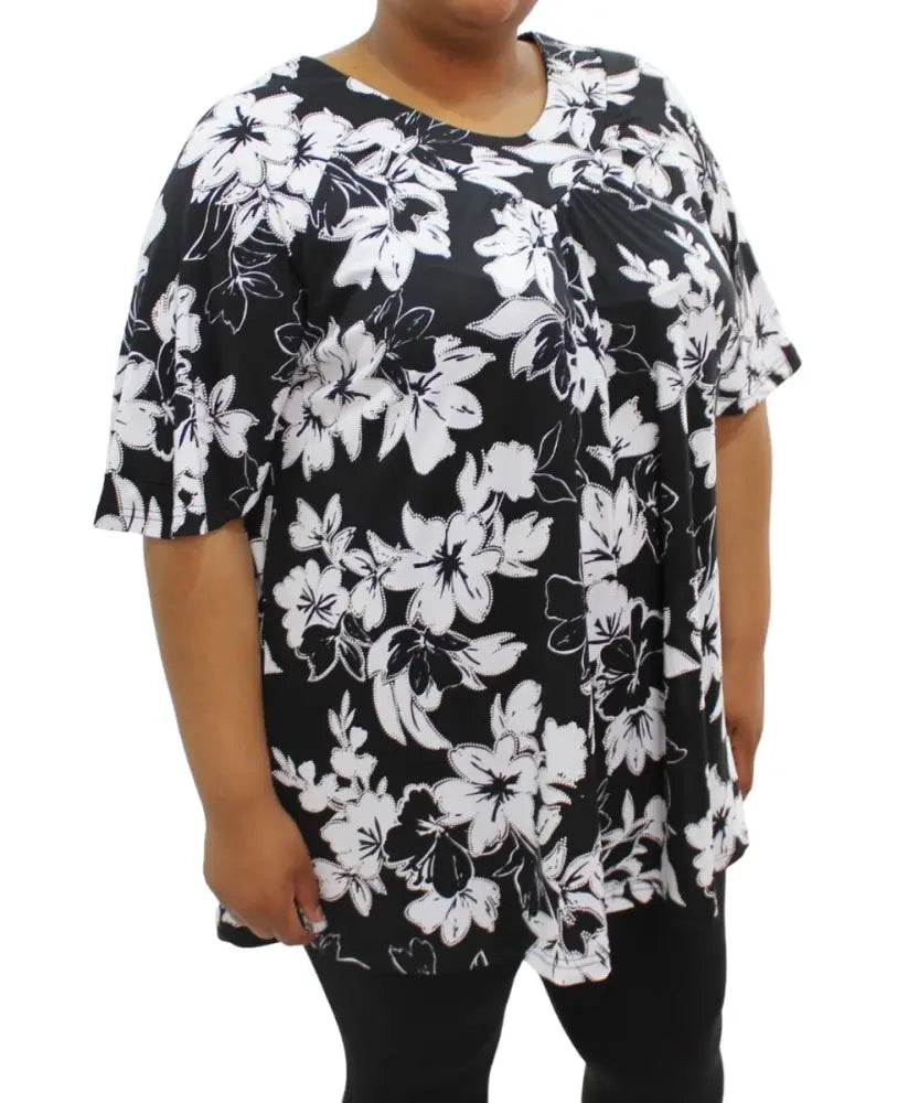 Ladies Printed Fancy Tunic | Eagle Clothing | Plus Size | Big & Tall
