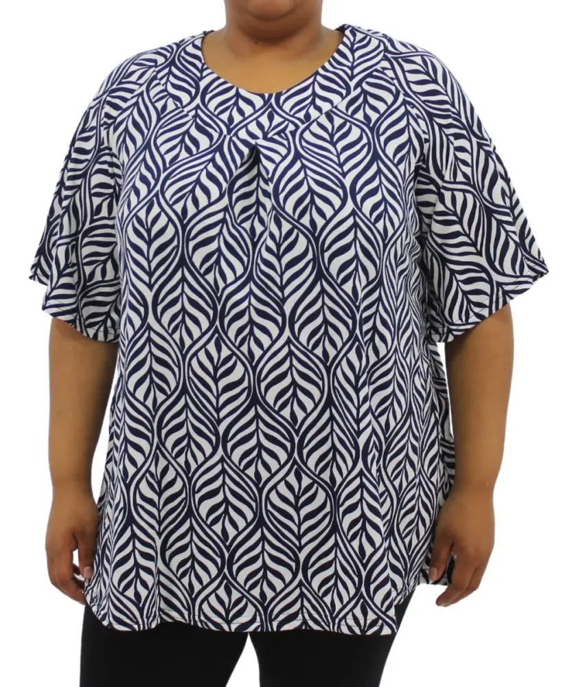 Ladies Printed Fancy Tunic | Eagle Clothing | Plus Size | Big & Tall