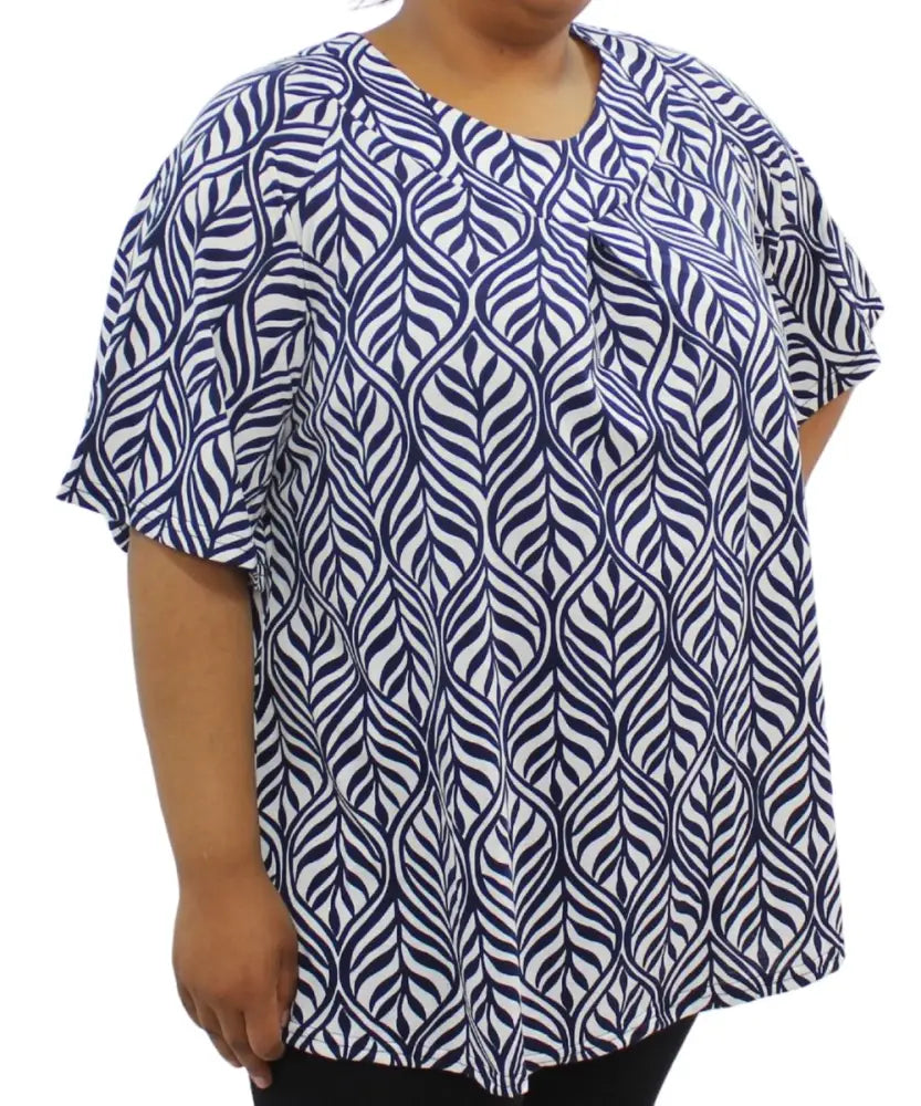 Ladies Printed Fancy Tunic | Eagle Clothing | Plus Size | Big & Tall