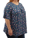 Ladies Printed Fancy Tunic | Eagle Clothing | Plus Size | Big & Tall