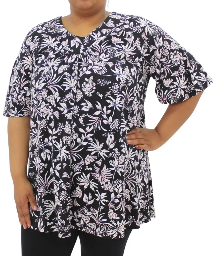 Ladies Printed Fancy Tunic | Eagle Clothing | Plus Size | Big & Tall