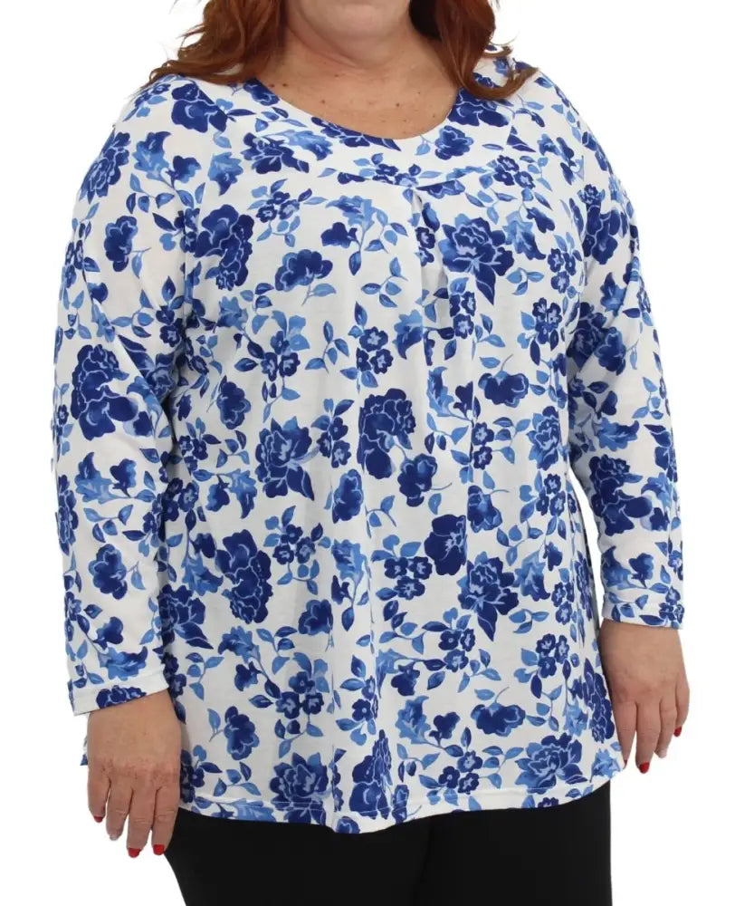 Ladies Printed Fancy Tunic | Eagle Clothing | Plus Size | Big & Tall
