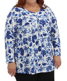 Ladies Printed Fancy Tunic | Eagle Clothing | Plus Size | Big & Tall