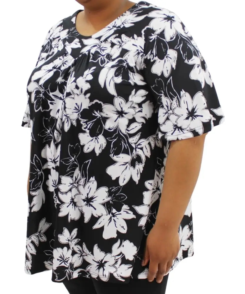 Ladies Printed Fancy Tunic | Eagle Clothing | Plus Size | Big & Tall