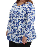 Ladies Printed Fancy Tunic | Eagle Clothing | Plus Size | Big & Tall