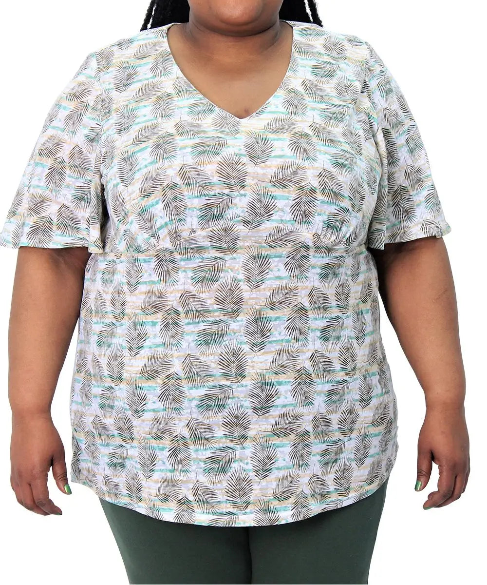 Ladies Printed Flare Top | R239.90 Eagle Clothing Plus Size Big & Tall