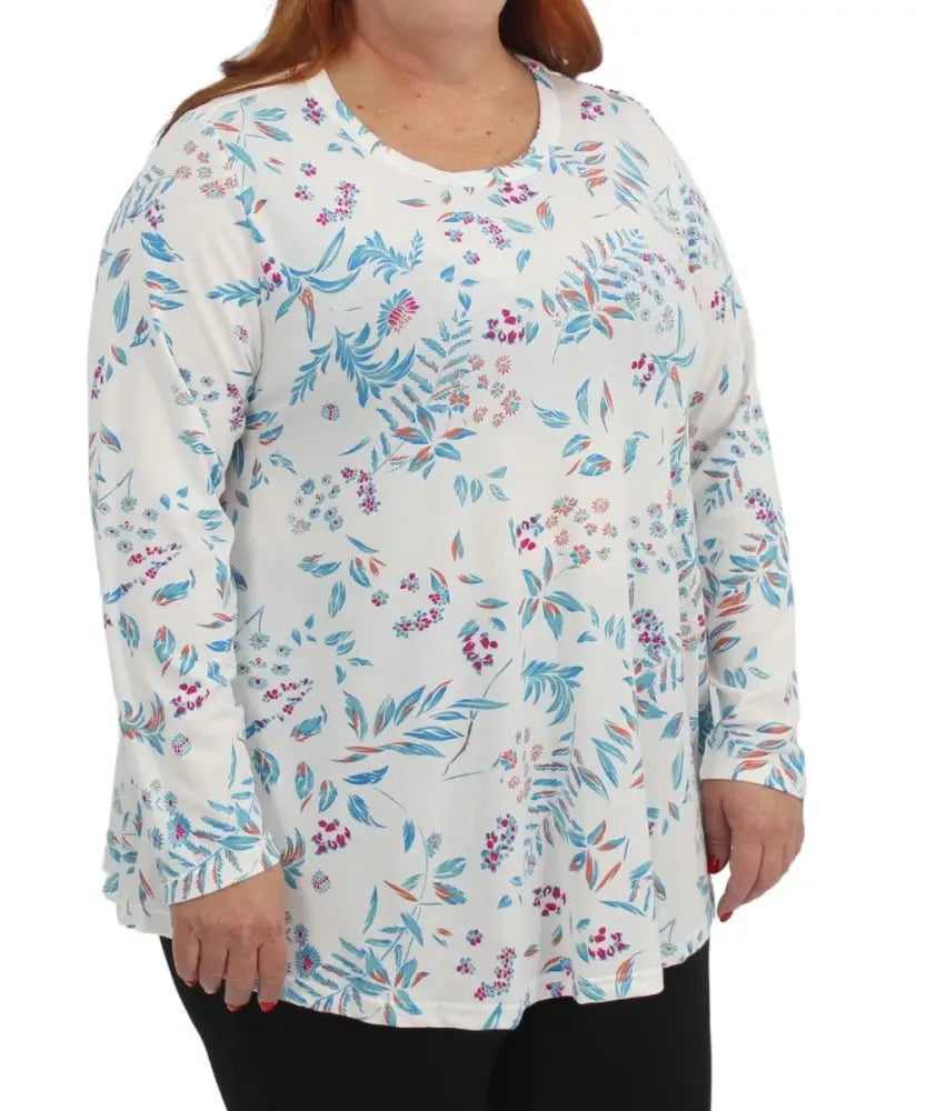 Ladies Printed Floral Tunic | R220 | Eagle Clothing | Plus Size | Big & Tall