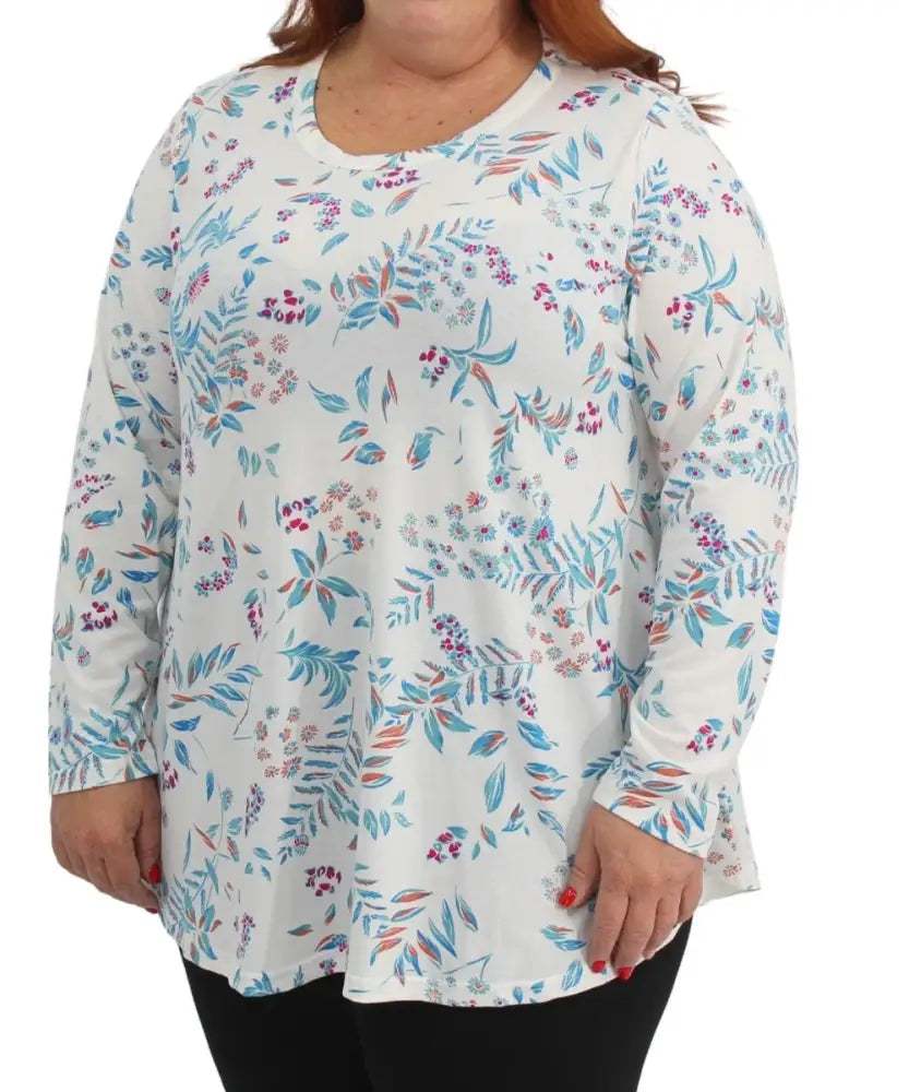 Ladies Printed Floral Tunic | Eagle Clothing | Plus Size | Big & Tall