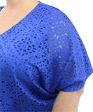 Ladies Printed Flutter Sleeve Top | Eagle Clothing | Plus Size | Big & Tall