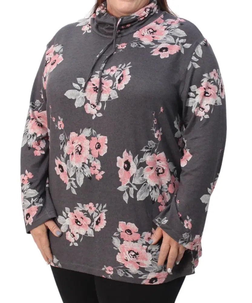 Ladies Printed Funnel Neck Top | R289.90 | Eagle Clothing | Plus Size | Big & Tall