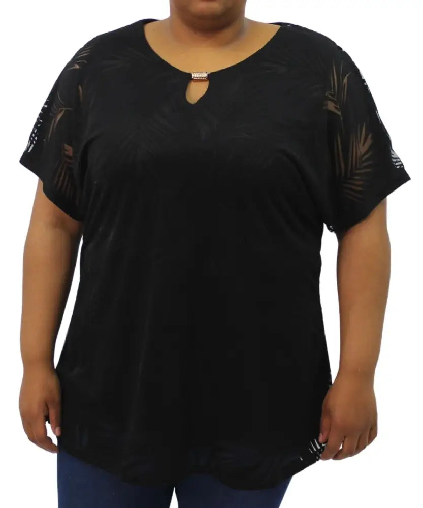 Ladies Printed Keyhole Top | R379.90 | Eagle Clothing | Plus Size | Big & Tall
