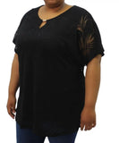 Ladies Printed Keyhole Top | Eagle Clothing | Plus Size | Big & Tall