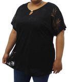 Ladies Printed Keyhole Top | Eagle Clothing | Plus Size | Big & Tall