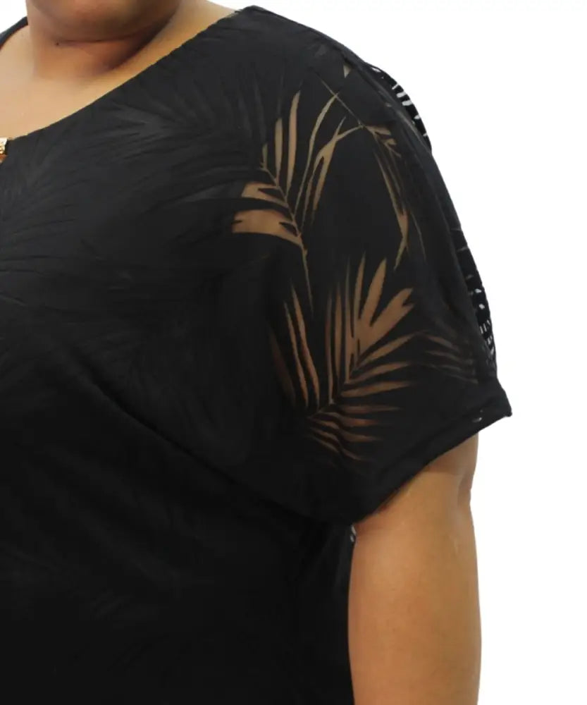 Ladies Printed Keyhole Top | Eagle Clothing | Plus Size | Big & Tall