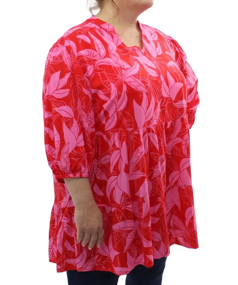 Ladies Printed Longer Tunic | Eagle Clothing | Plus Size | Big & Tall