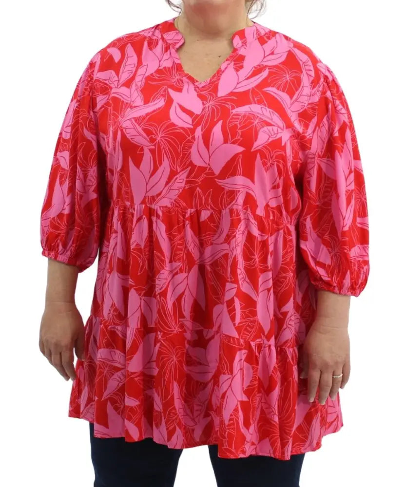 Ladies Printed Longer Tunic | Eagle Clothing | Plus Size | Big & Tall
