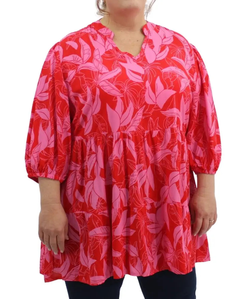 Ladies Printed Longer Tunic | Eagle Clothing | Plus Size | Big & Tall