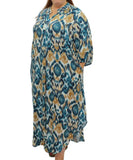 Ladies Printed Mandarin Dress
