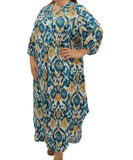Ladies Printed Mandarin Dress