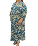 Ladies Printed Mandarin Dress