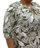Ladies Printed Peasant Ladder Top | Eagle Clothing | Plus Size | Big & Tall