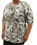 Ladies Printed Peasant Ladder Top | Eagle Clothing | Plus Size | Big & Tall