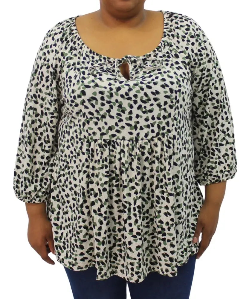 Ladies Printed Peasant Top | R309.90 | Eagle Clothing | Plus Size | Big & Tall