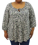 Ladies Printed Peasant Top | R309.90 | Eagle Clothing | Plus Size | Big & Tall