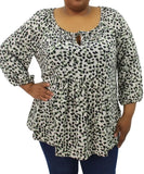 Ladies Printed Peasant Top | Eagle Clothing | Plus Size | Big & Tall