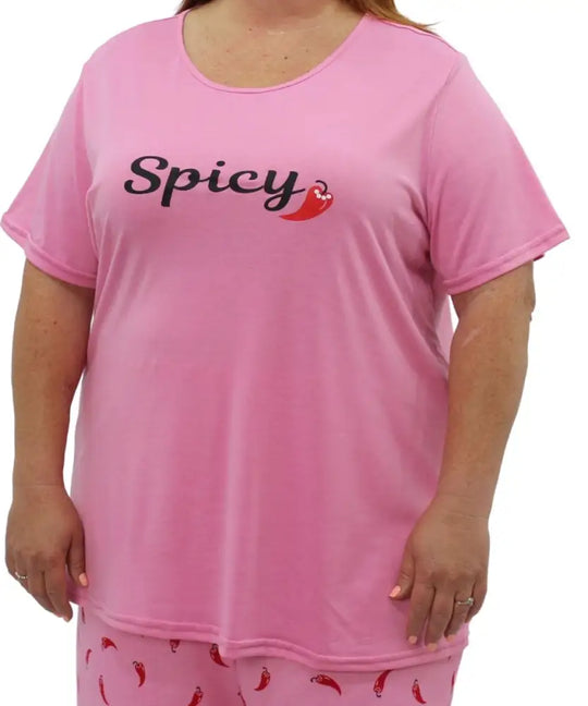 Ladies Printed PJ Top