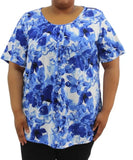 Ladies Printed Pleat Flare Tunic | Eagle Clothing | Plus Size | Big & Tall