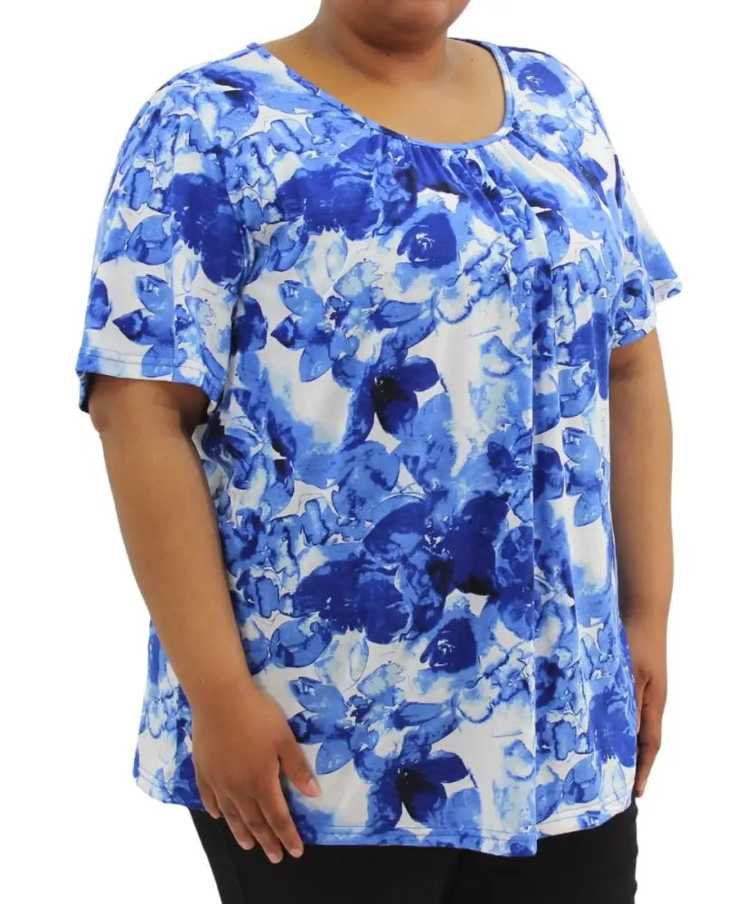 Ladies Printed Pleat Flare Tunic | R249.90 | Eagle Clothing | Plus Size | Big & Tall