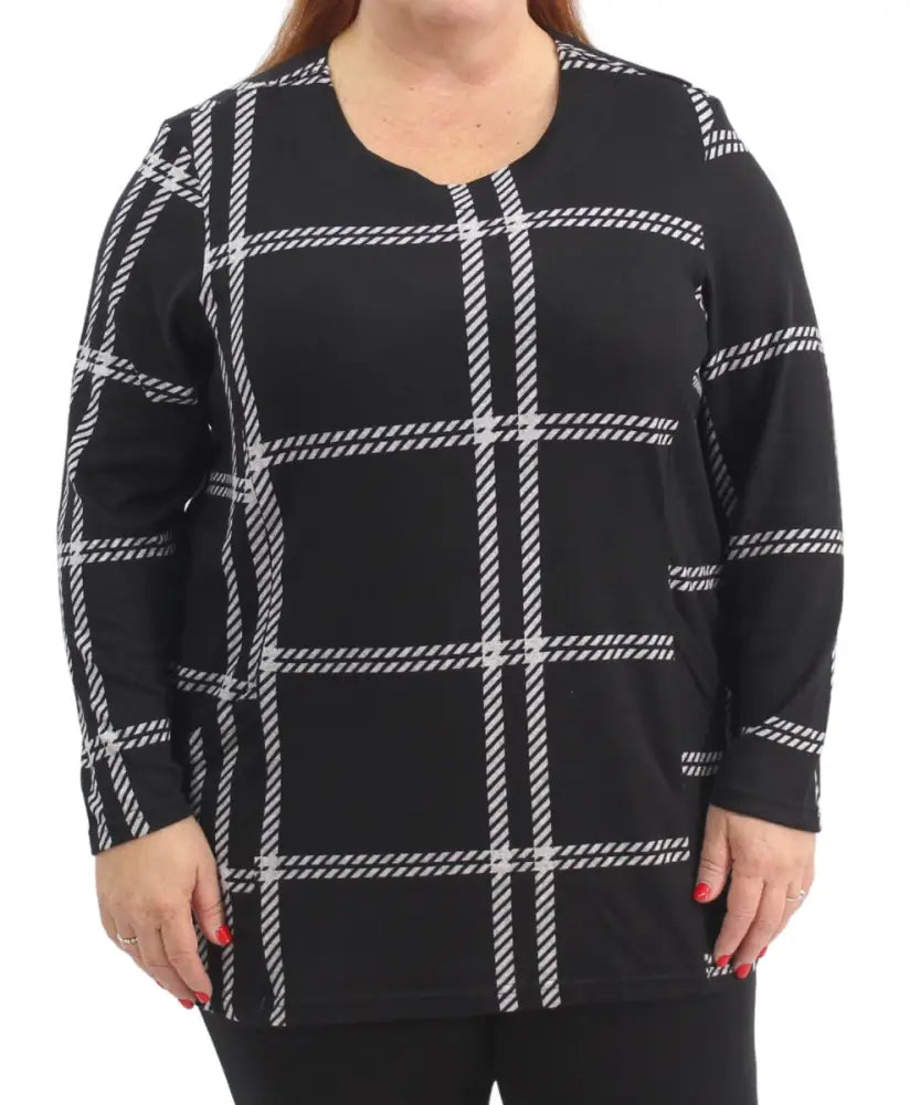 Ladies Printed Pocket Detail Tunic | Eagle Clothing | Plus Size | Big & Tall
