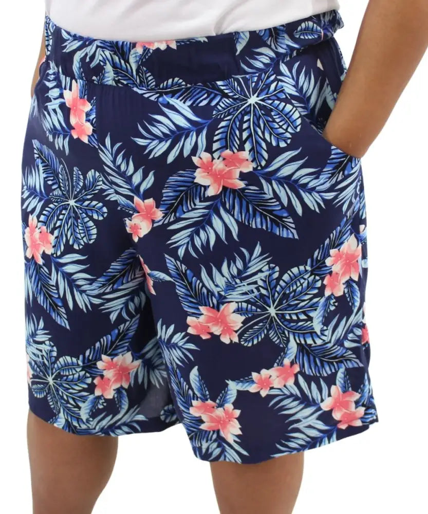 Ladies Printed Rayon Shorts | Eagle Clothing | Plus Size | Big & Tall