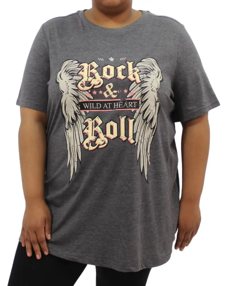 Ladies Printed Rock n Roll Tee | R279.90 | Eagle Clothing | Plus Size | Big & Tall