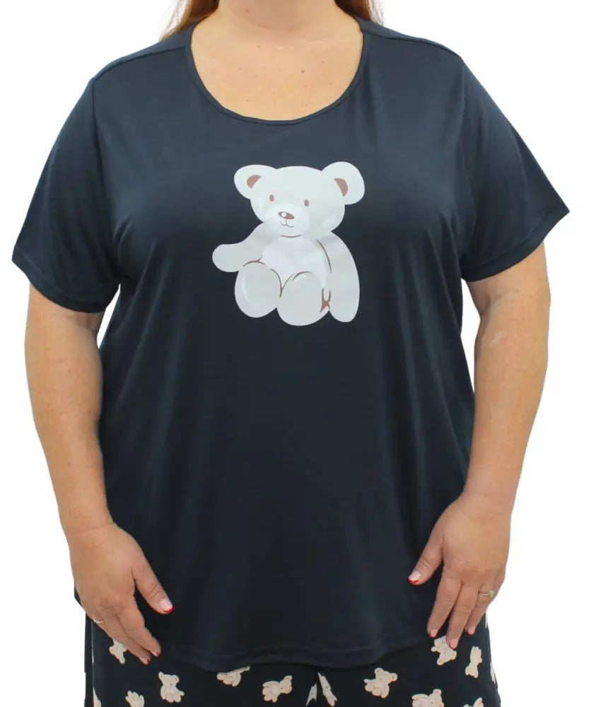 Ladies Printed Teddy PJ Top