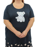 Ladies Printed Teddy PJ Top