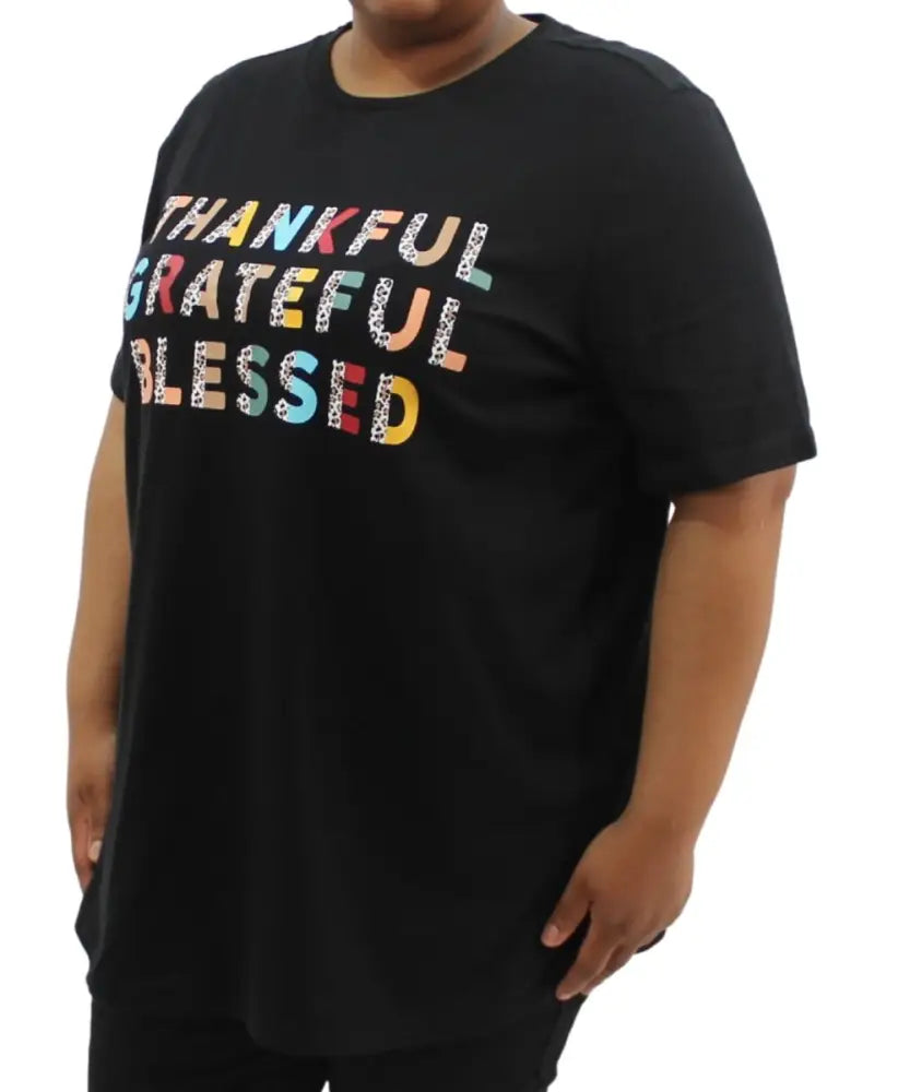 Ladies Printed Thankful Tee | Eagle Clothing | Plus Size | Big & Tall