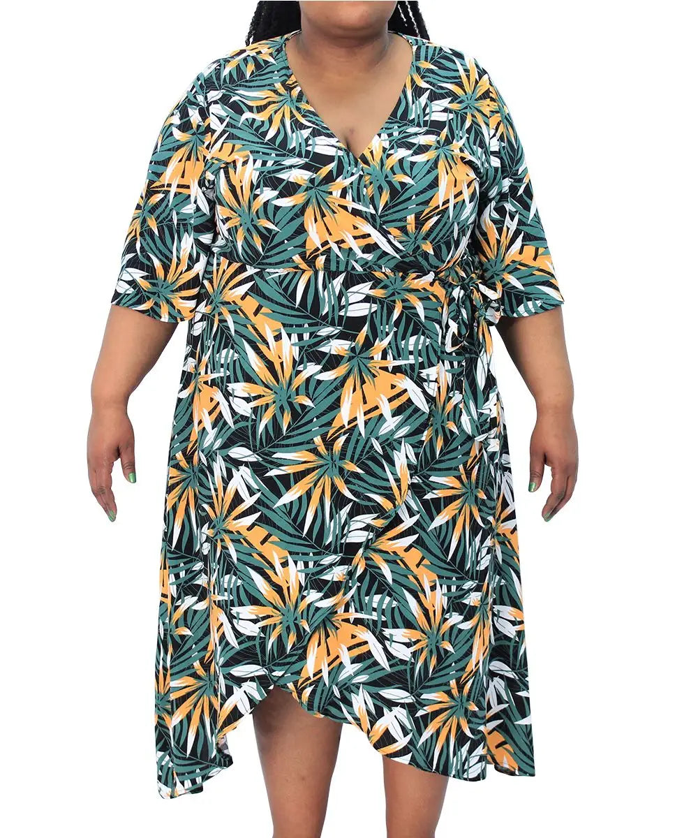 Ladies Printed Tie Maxi Dress | R309.90 Eagle Clothing Plus Size Big & Tall