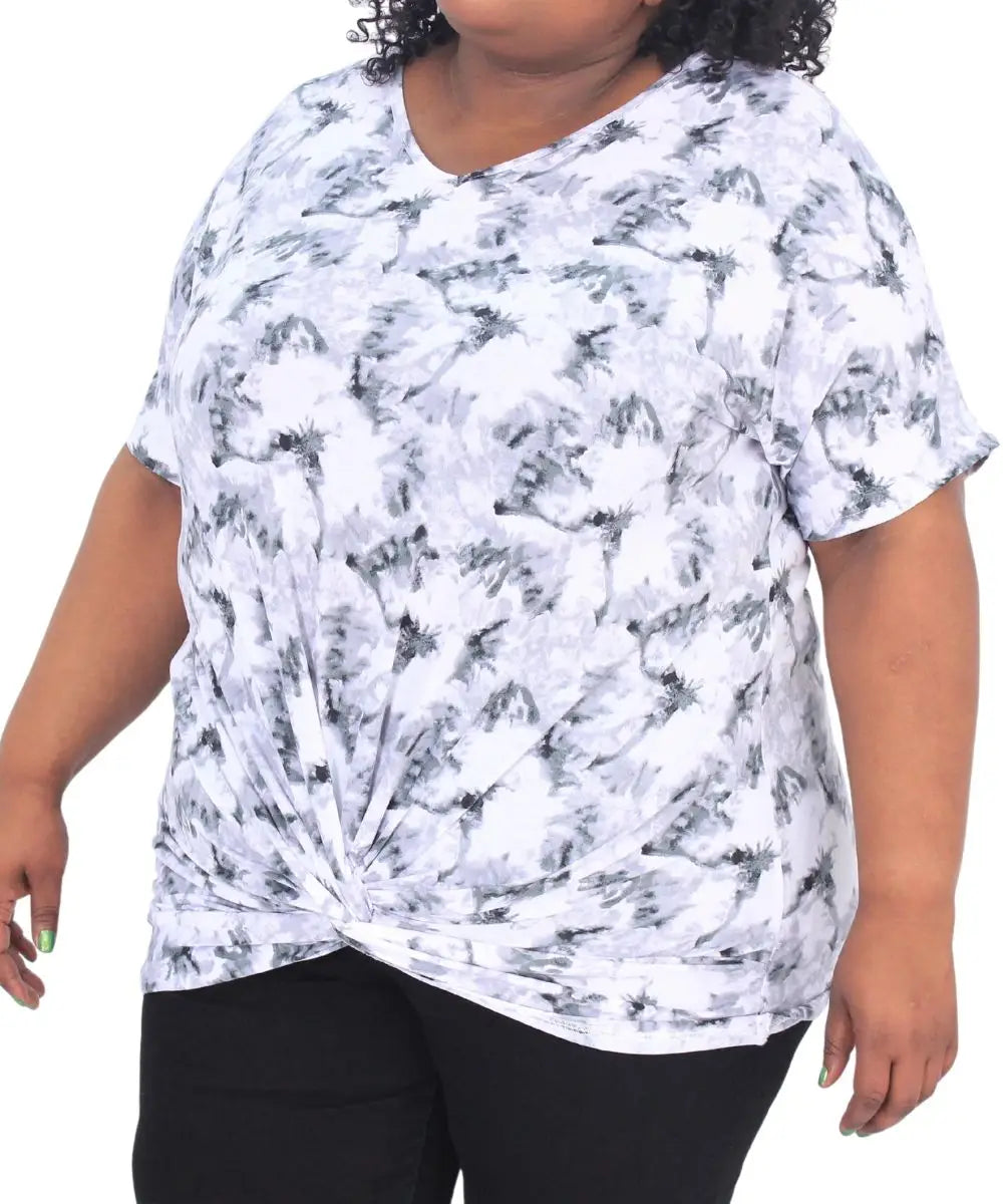 Ladies Printed Twist Top | R209.90 Eagle Clothing Plus Size Big & Tall
