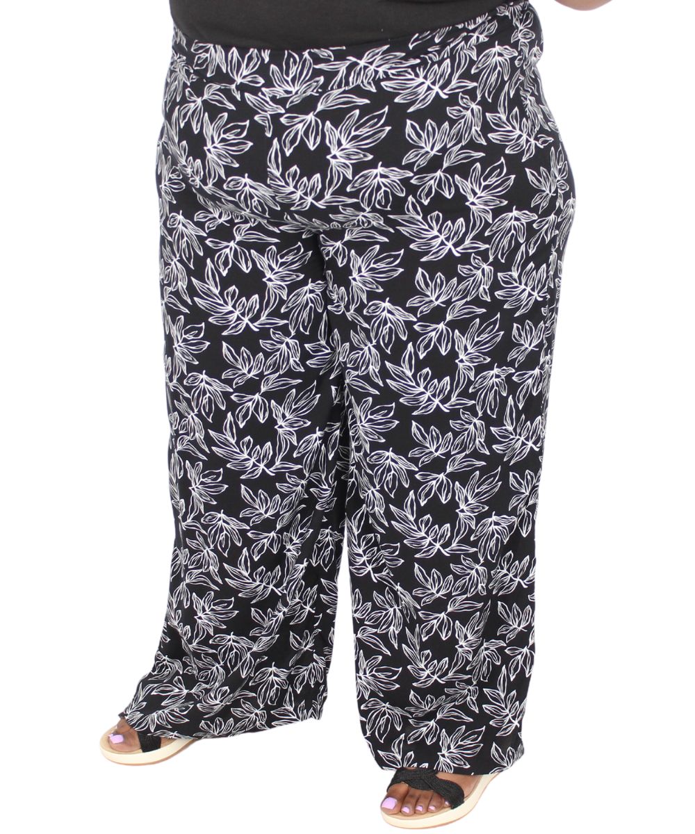 Ladies Printed Wide Leg Rayon Pants | R349.90 Eagle Clothing Plus Size Big & Tall