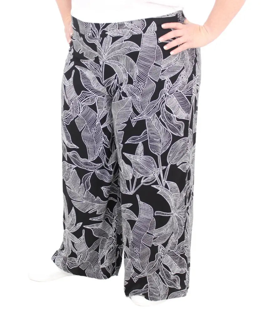 Ladies Printed Wide Leg Rayon Pants | R349.90 | Eagle Clothing | Plus Size | Big & Tall