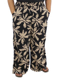 Ladies Printed Wide Leg Rayon Pants | Eagle Clothing | Plus Size | Big & Tall