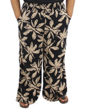 Ladies Printed Wide Leg Rayon Pants | Eagle Clothing | Plus Size | Big & Tall