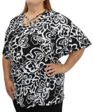 Ladies Printed XOver Neck Top