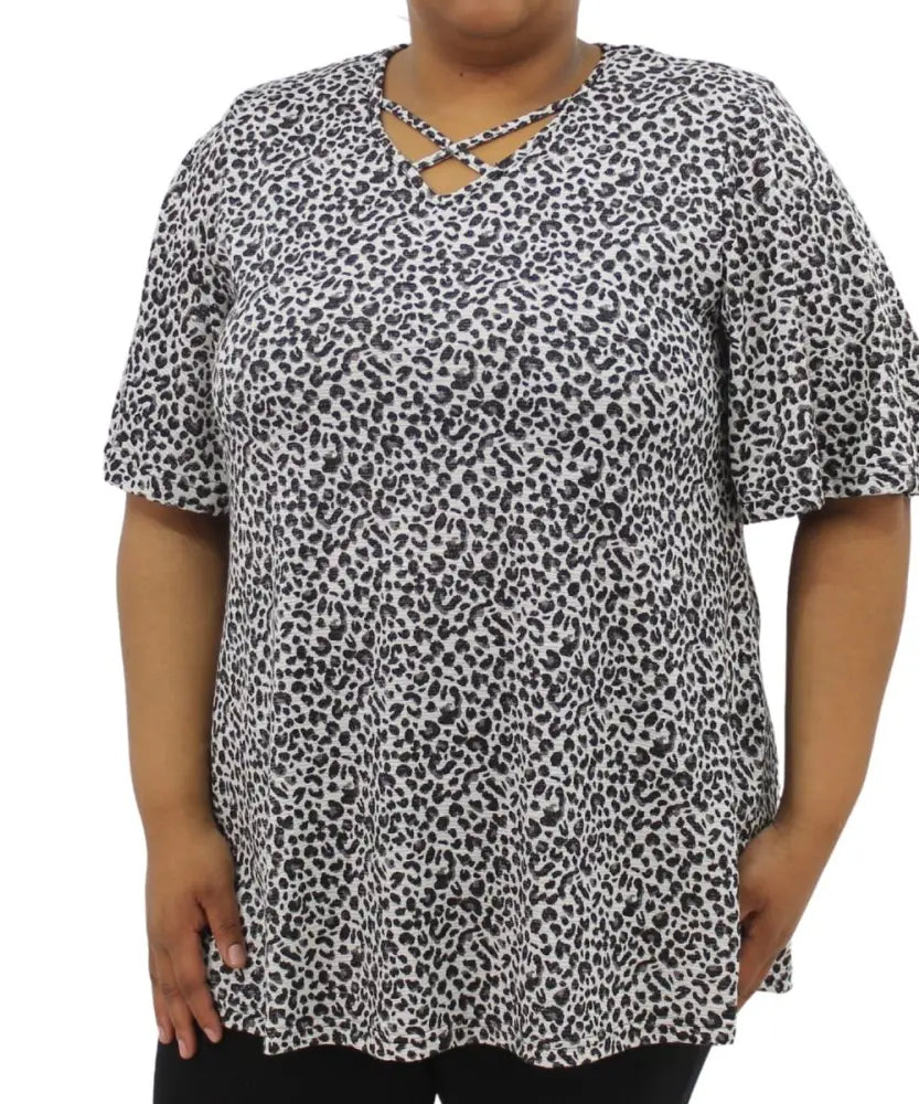 Ladies Printed XOver Top | R279.90 | Eagle Clothing | Plus Size | Big & Tall