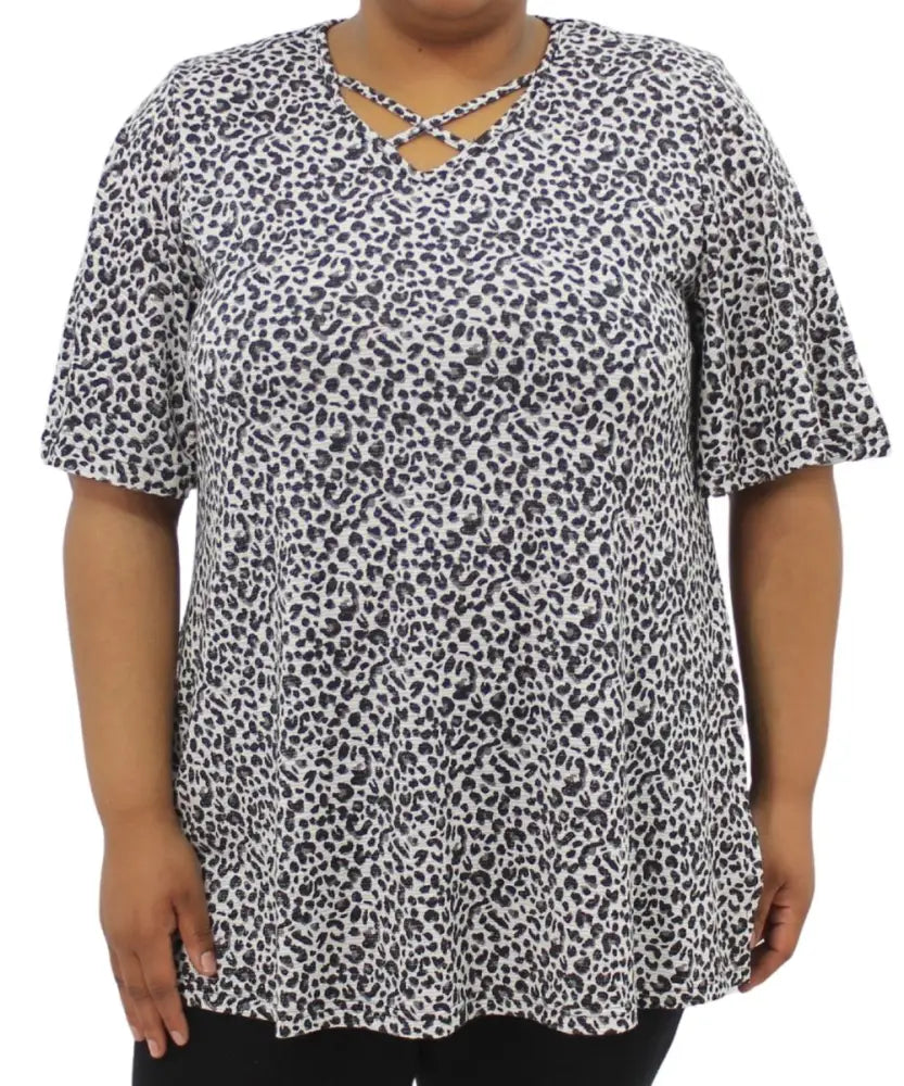 Ladies Printed XOver Top | Eagle Clothing | Plus Size | Big & Tall